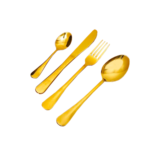 Gold Tone Spoon Cutlery (per dozen)