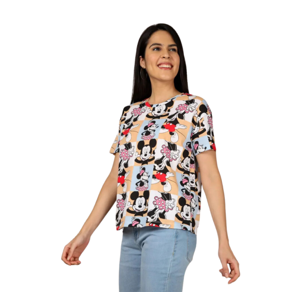 Printed Round Neck Womens T-Shirt