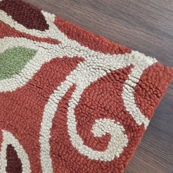 Wool Floral Beautiful Hand Tufted Carpet (per sq feet)