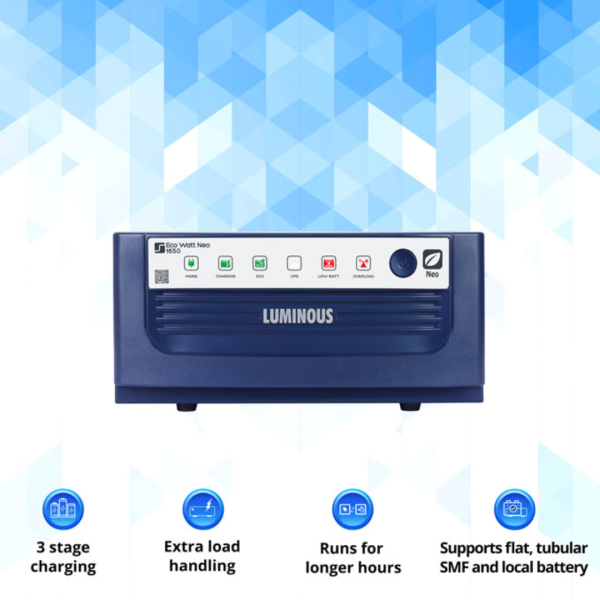 Eco Watt Neo 1650 Luminous Inverter - Image 2