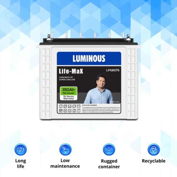Life Max 18075 Luminous Battery - Image 2