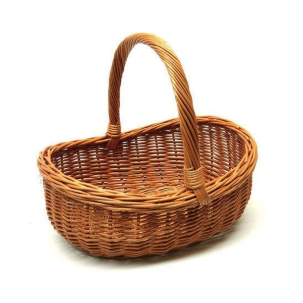 Decorative Round Wooden Basket