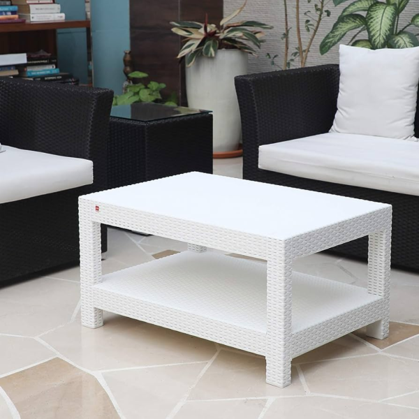 White Plastic Center Table