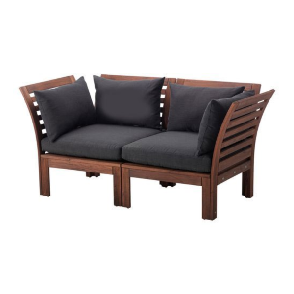 2 Seater Teak Wooden Sofa