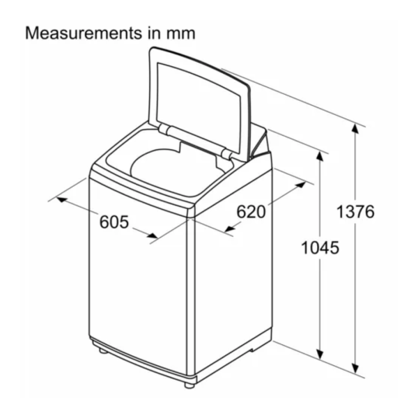 Series 4 washing machine, top loader 680 rpm (WOI804M0IN) - Image 2