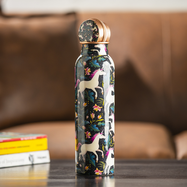 Copper Bottle in Unicorn Print