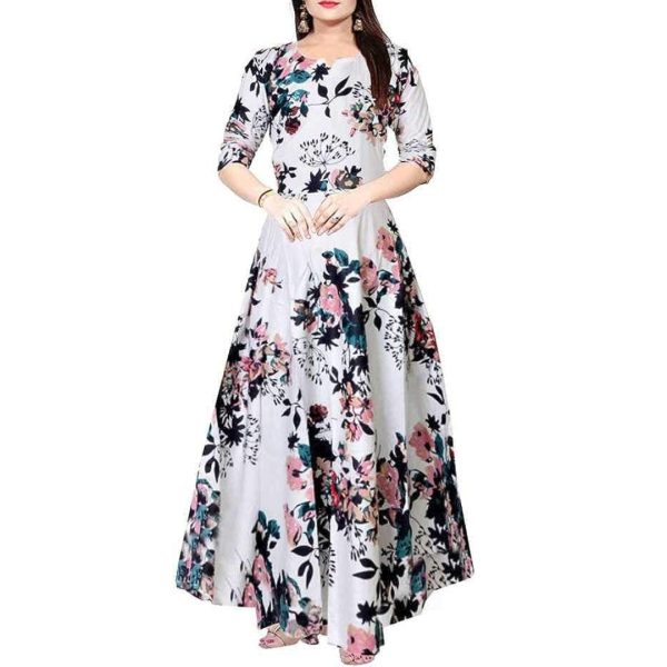 Women Printed Gown Kurta