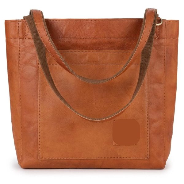 Vintage Leather Tote Bag For Women