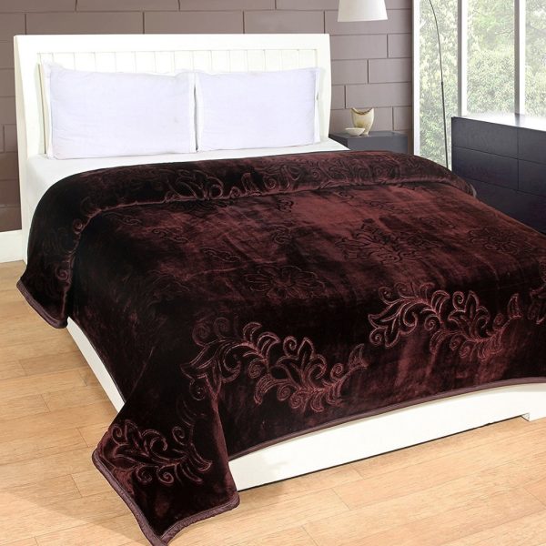 Ultra Soft Floral Double Bed Mink Blanket