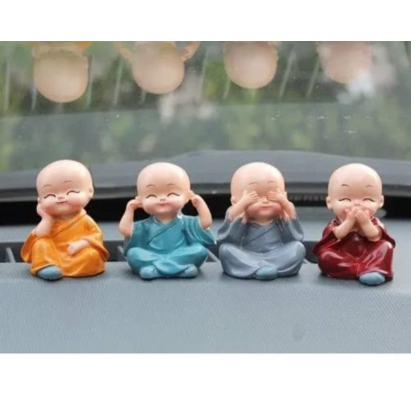 Baby Monk Buddha Set of 4 Decorative Showpiece Figurines