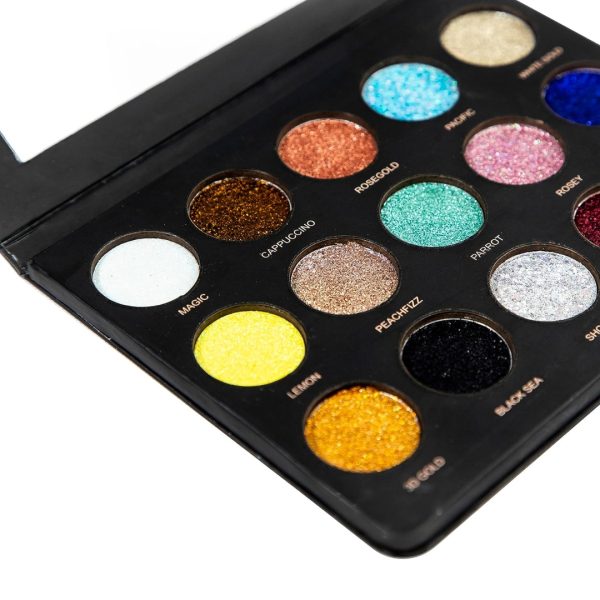 Cosmetics Glitter Palette- 15 Glitter Eyeshadow