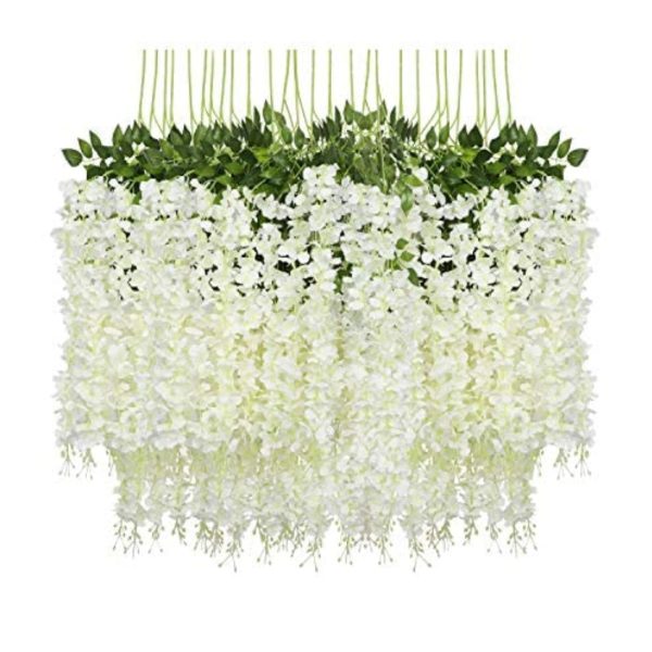 Artificial Wisteria Hanging Garland Silk Long Hanging Bush Flowers