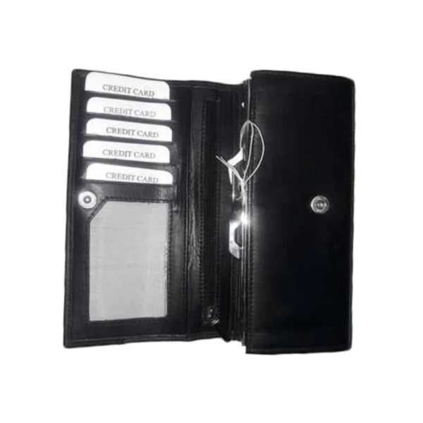 Black Ladies Leather Purse