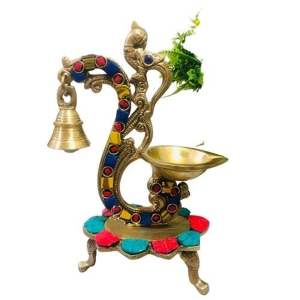 Brass Mor Diya
