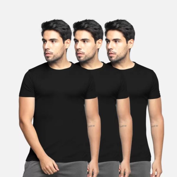 Cotton Blend Black T-Shirt