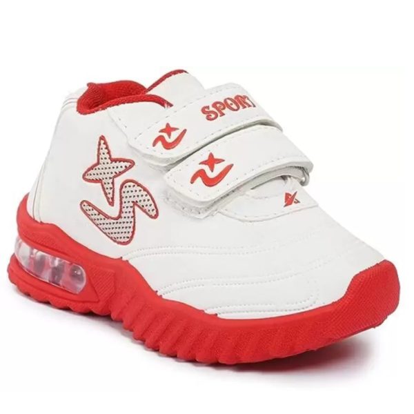 Velcro Walking Shoes For Boys & Girls (Red)