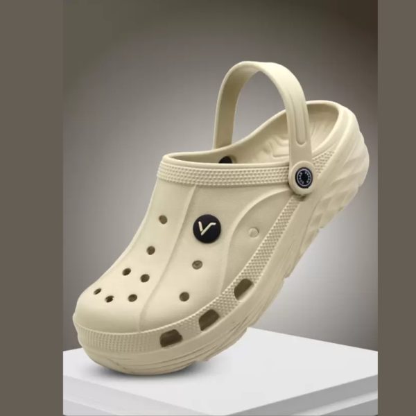 Men Beige Clogs Sandal