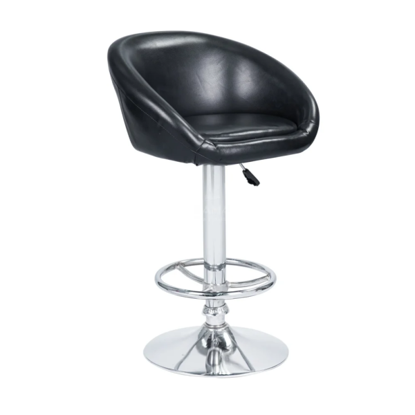 Black Wood Hydrolic Salon Stool