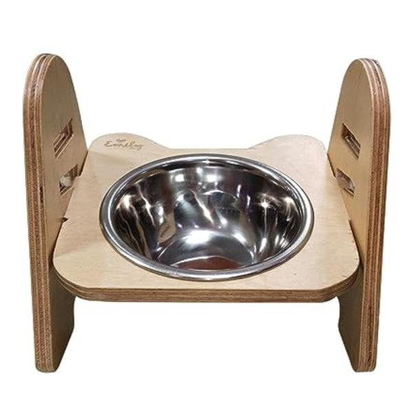 Emily Pets Adjustable Single Steel Feeder Bowls