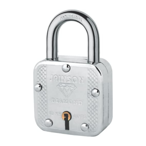 Jainson 55mm Steel Square Diamond Lock with 3 Keys
