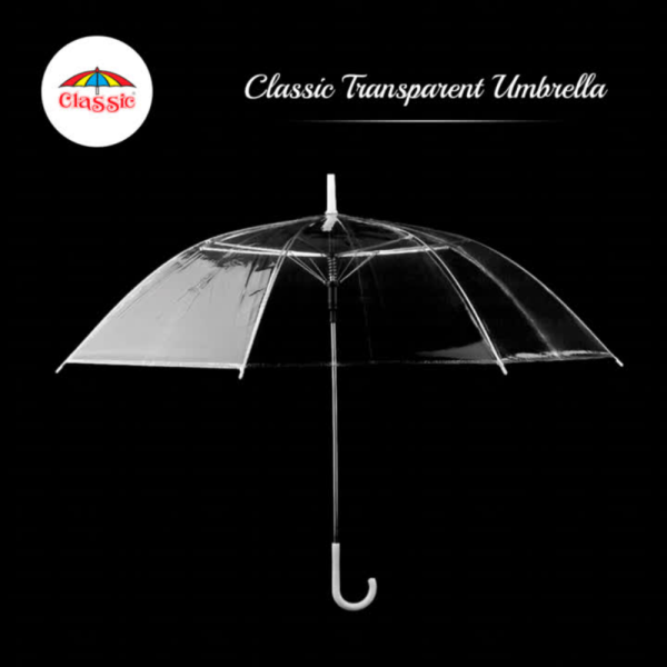 Transparent Clear Umbrella | (Pack of 6pcs) | 21inch - INR 110/piece