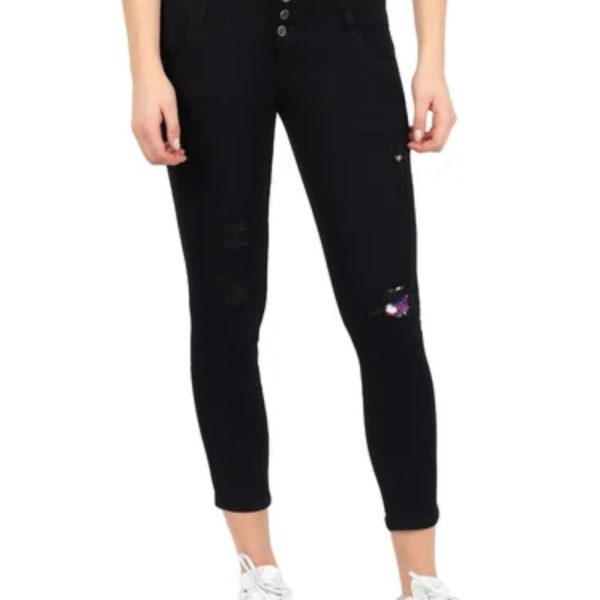 Black Ladies Denim Jeans