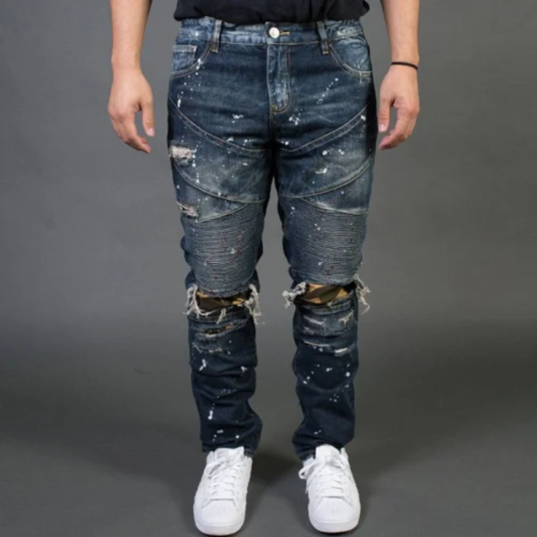 Casual Wear Men Biker Jeans