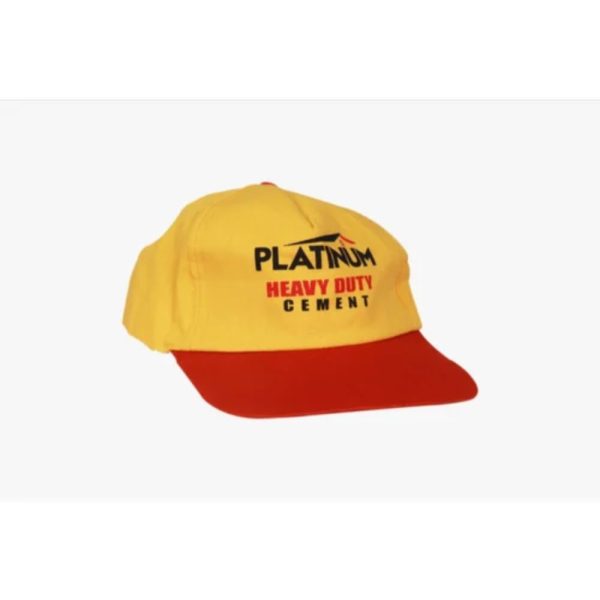 Yellow Polyester Platinum Cement Promotional Cap