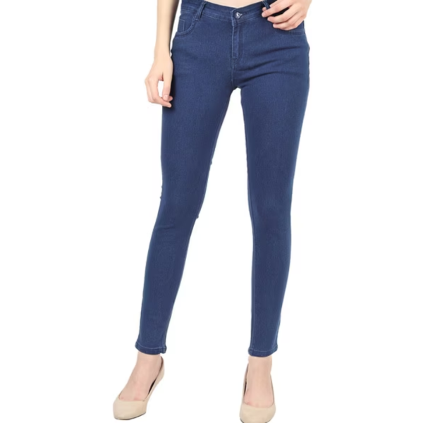 Women Slim Fit Casual Blue Jeans