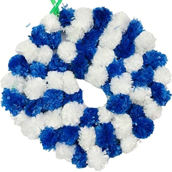 Artificial Flowers Marigold Genda Phool For Home Decoration Approx 4 5 Ft Pack Of 5 Phool Mala