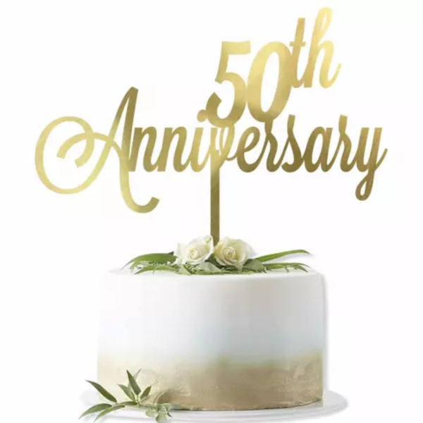 50 Anniversary Cake Topper