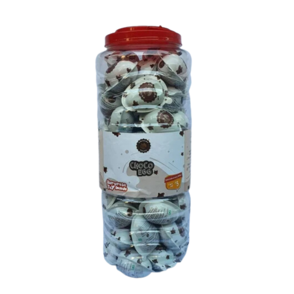 White Coco Egg Shaped Chocolate ( Per Jar )