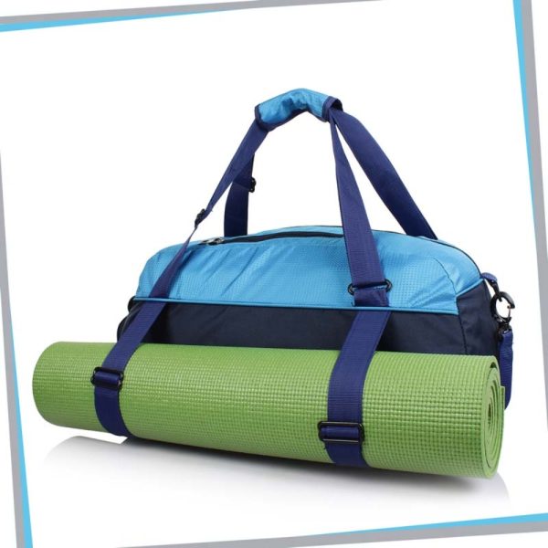 Suntop Sportive Yog Polyester 24 Ltr Navy Blue-Sky Blue Sports Duffel
