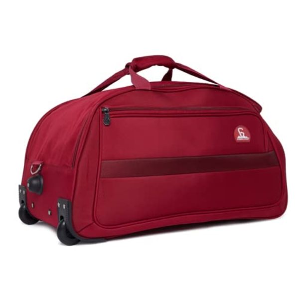 Duffel Bag In Solid Red Color