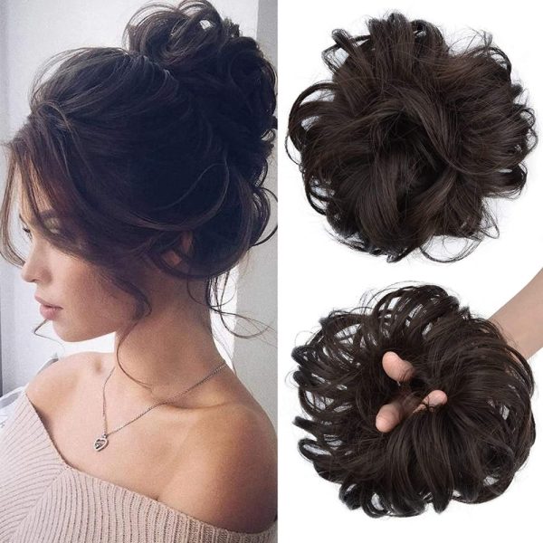 Artificial Straight Natural Brown Long Hair Extension for Women