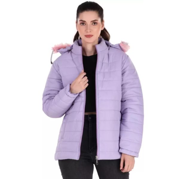 Women Solid Quilted Jacket