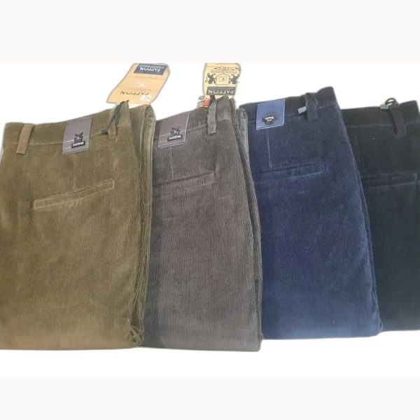 Regular Fit Plain Men's Cordrise Trousers......