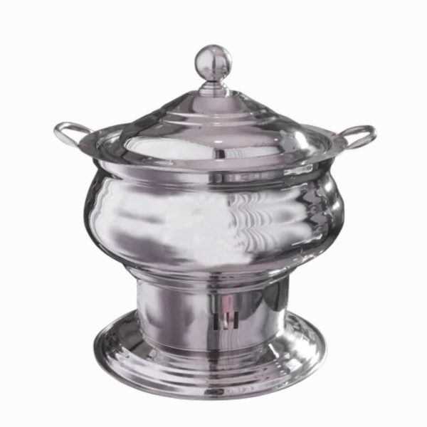 Round Steel Chafing Dish, Capacity: 7.5 Litre