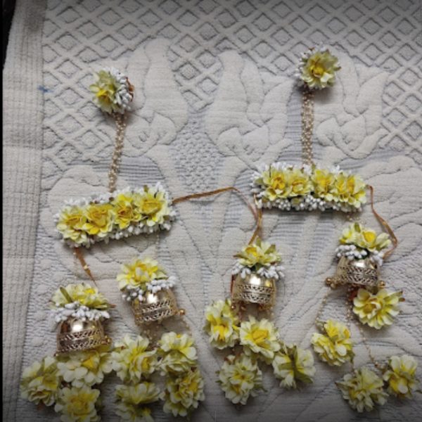 Yellow Flower Artificial Jewellery Set