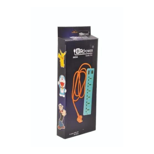 RK Power 6 Way Blue Extension Cord