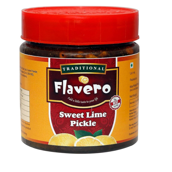 Flavero Sweet Lime/Lemon Pickle (No Oil) 500gm|