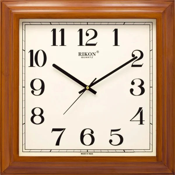 Brown Analog Rikon 13251 PL Premium Plain Clock