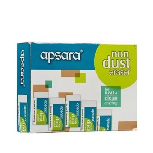 APSARA Non Dust Erasers Pack Of 20 Non-Toxic Eraser