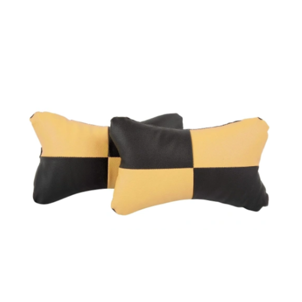Aksmit Car Pillow Cushion, Check Design (Set of 2)
