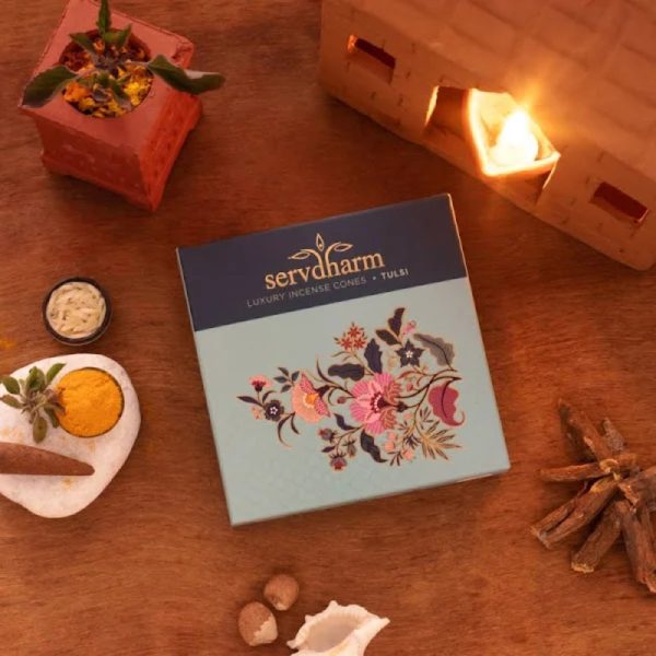 Tulsi Incense Cones Set of 5