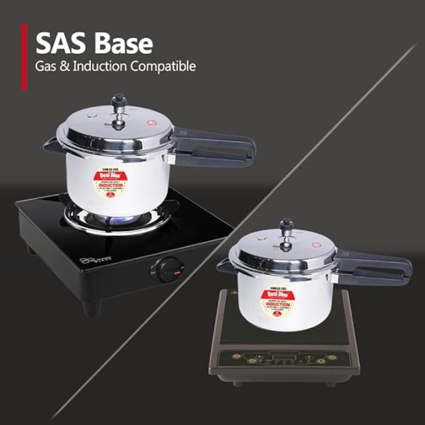 Stainless Steel Outer Lid induction Base Pressure Cooker - Image 2