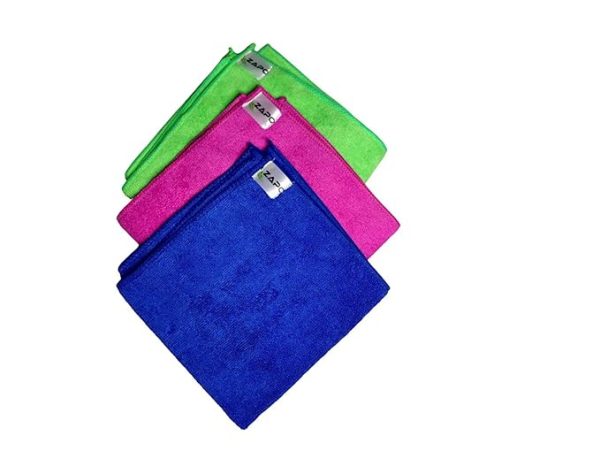ZAPO Microfiber Cleaning Cloths, 3 pcs 15x15cms