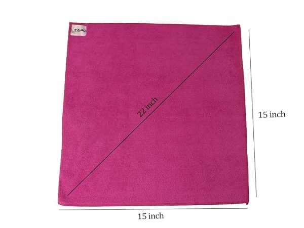 ZAPO Microfiber Cleaning Cloths, 3 pcs 15x15cms - Image 5