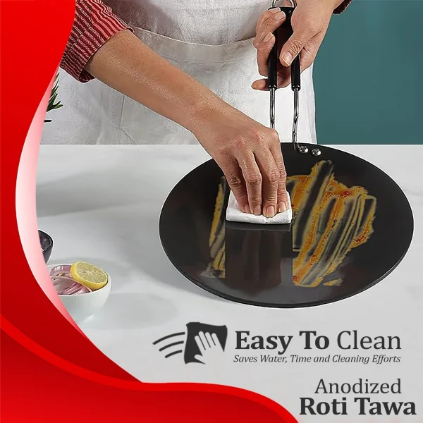 DesiDine Hard Anodised Roti Tawa 25Cm Diameter - Image 2