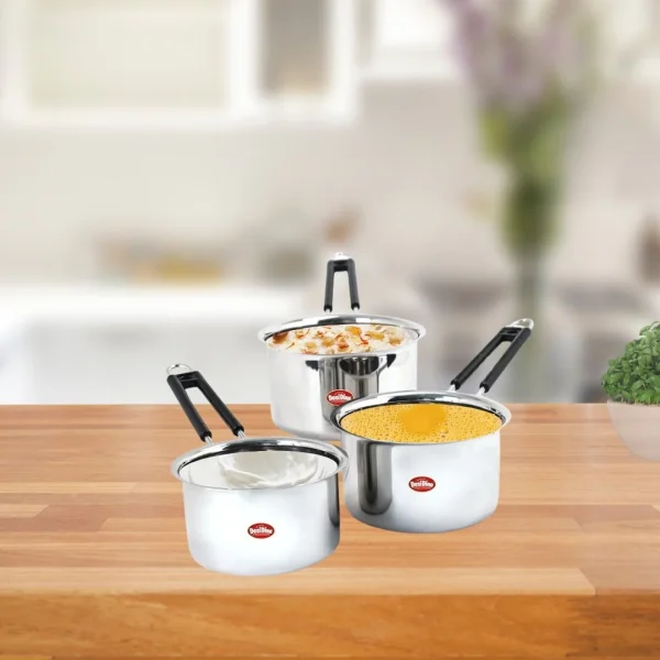 DesiDine Heavy Material Stainless Steel Saucepan - Image 3
